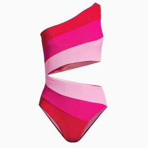 New Beach Riot Joyce One Shoulder Swimsuit